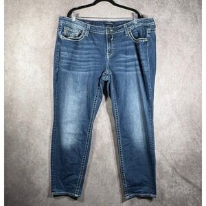 Vigoss Skinny Jeans Womens Plus Size 24X30 Medium Wash Denim Heritage Fit Pocket